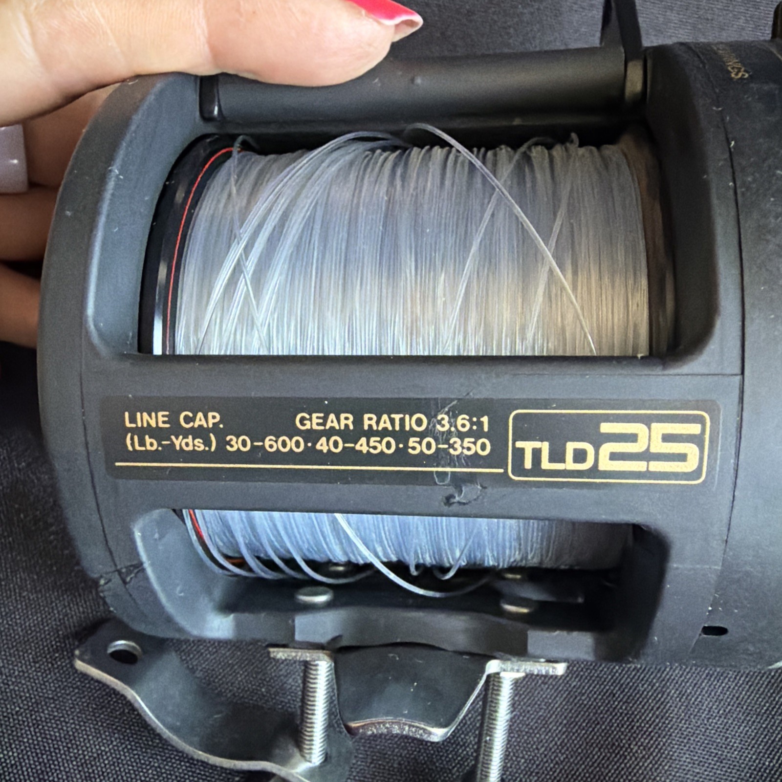 Shimano TLD 25 Fishing Reel, original box, VG used condition