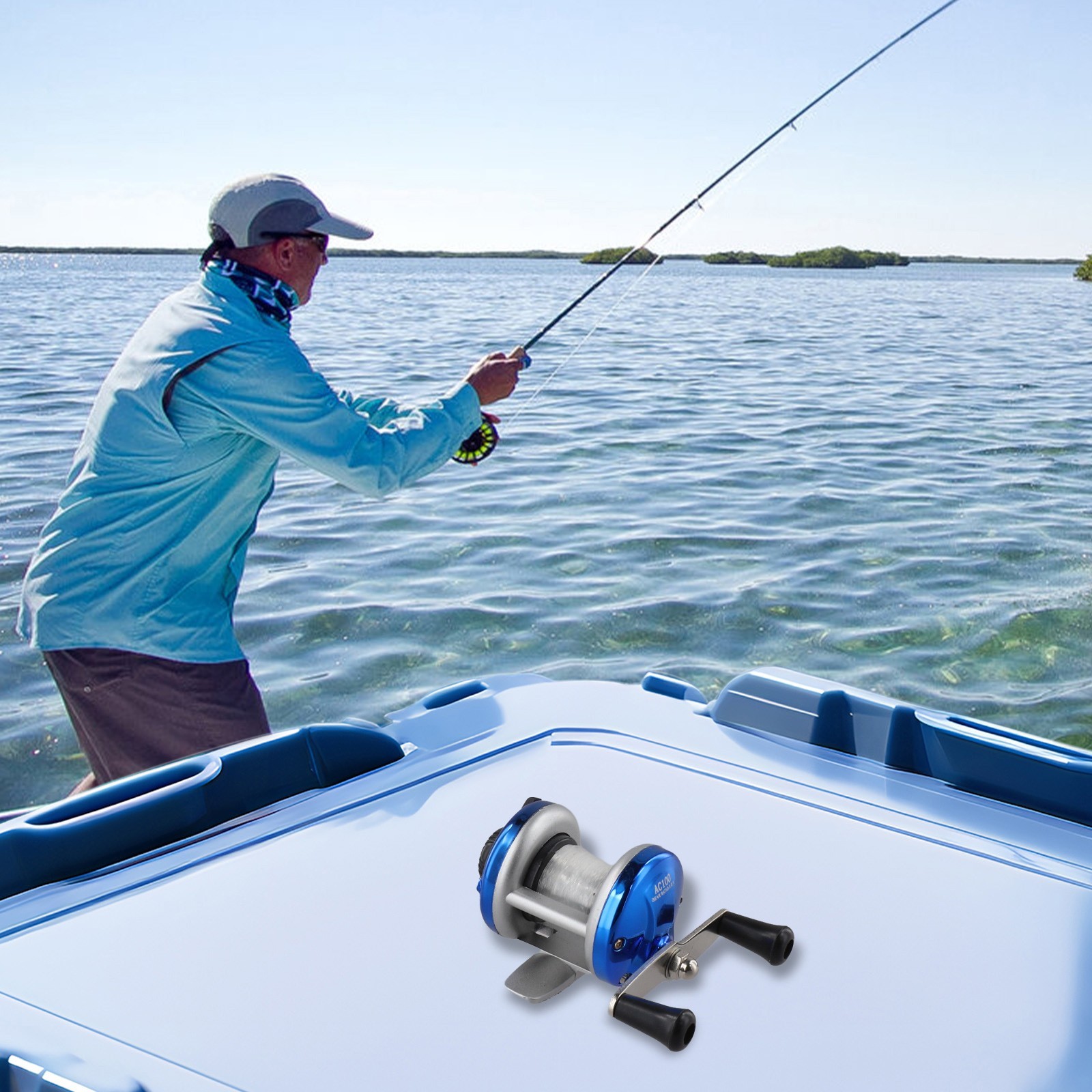 User Friendly Dual Handle Ice Fishing Spool for Effortless For Winter Fishing
