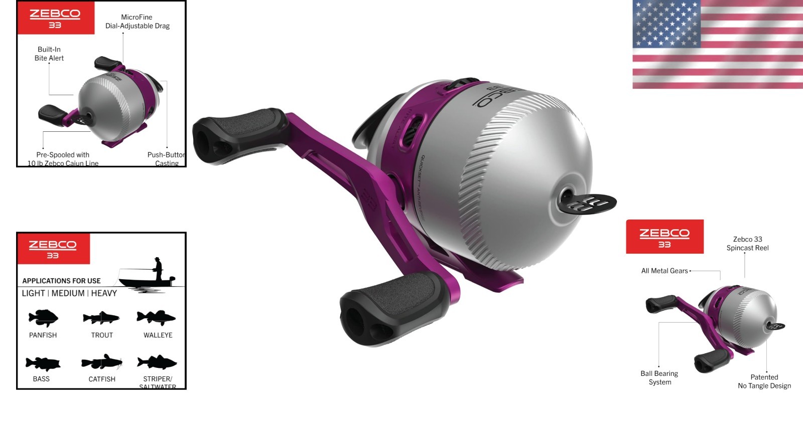 Effortless Fishing with 33 Spincast Reel – Audio Bite Alert & Lightweight