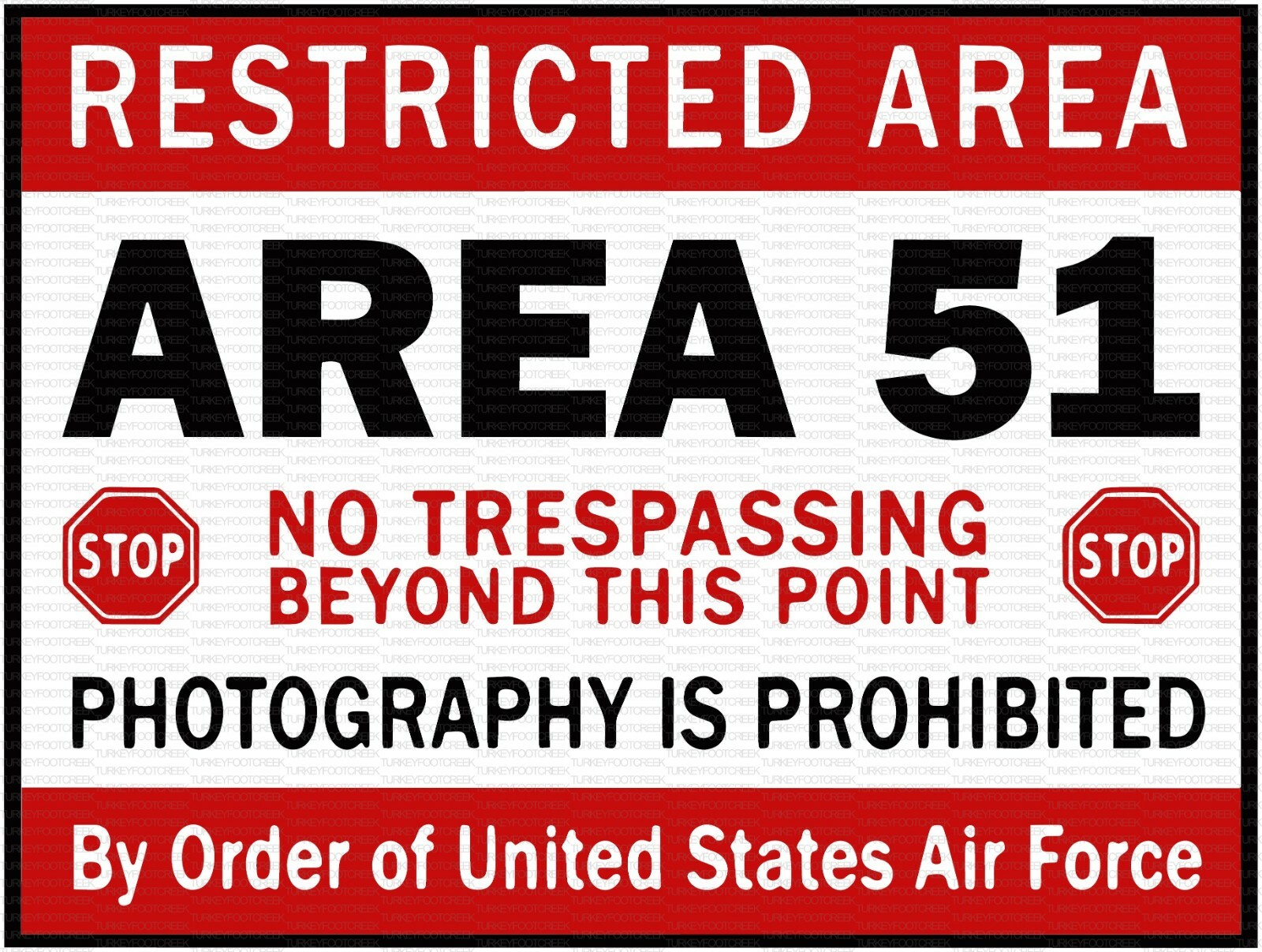 Restricted Area 51 9″ x 12″ Metal Sign