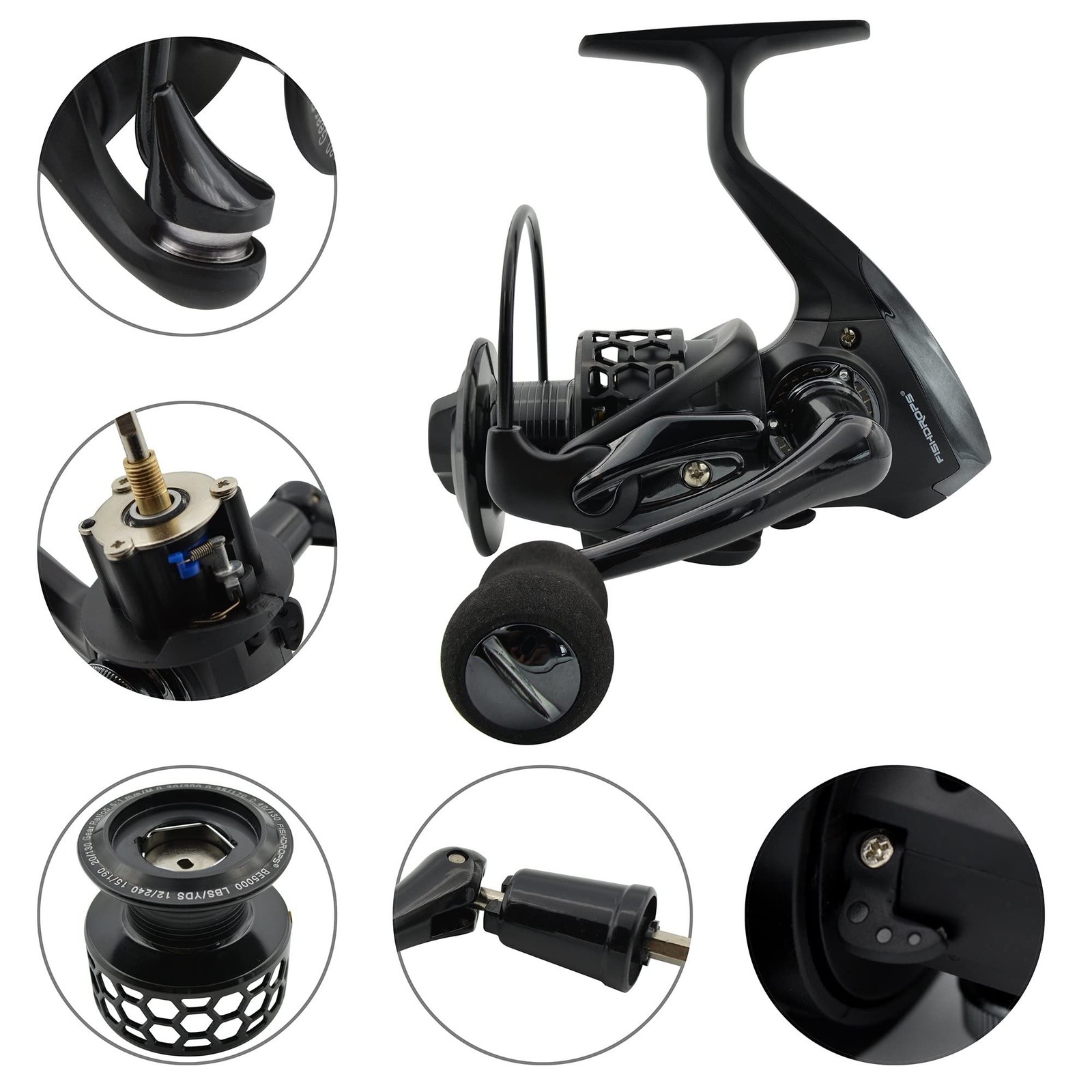 Spinning Fishing Reels 12+1BB Ultra Lightweight Carved Aluminum Spool