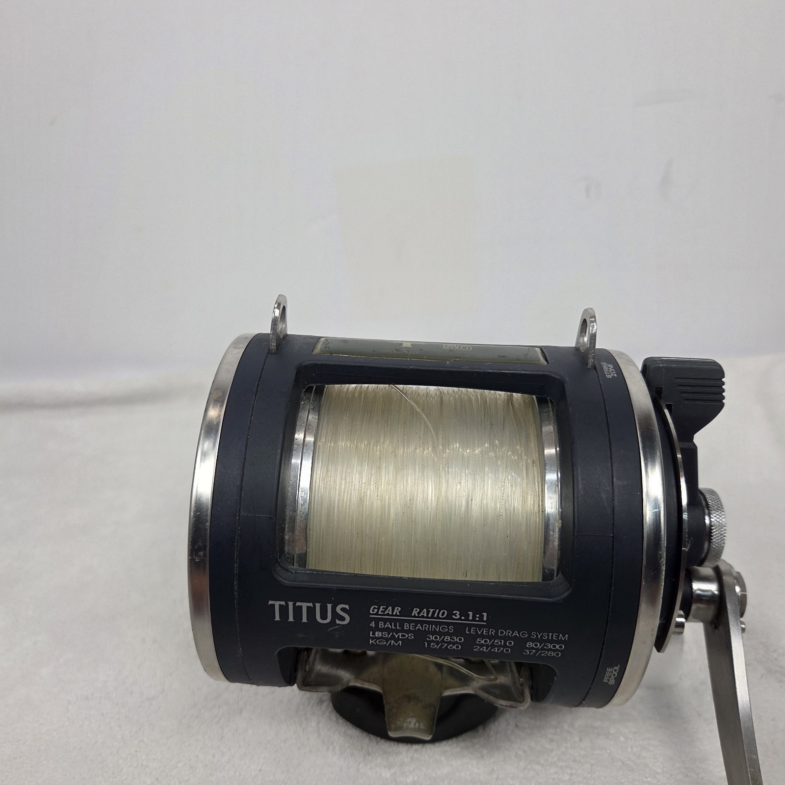 OKUMA Titus T50 Single-Speed Lever-Drag Fishing Reel Gear Ratio 3.1:1