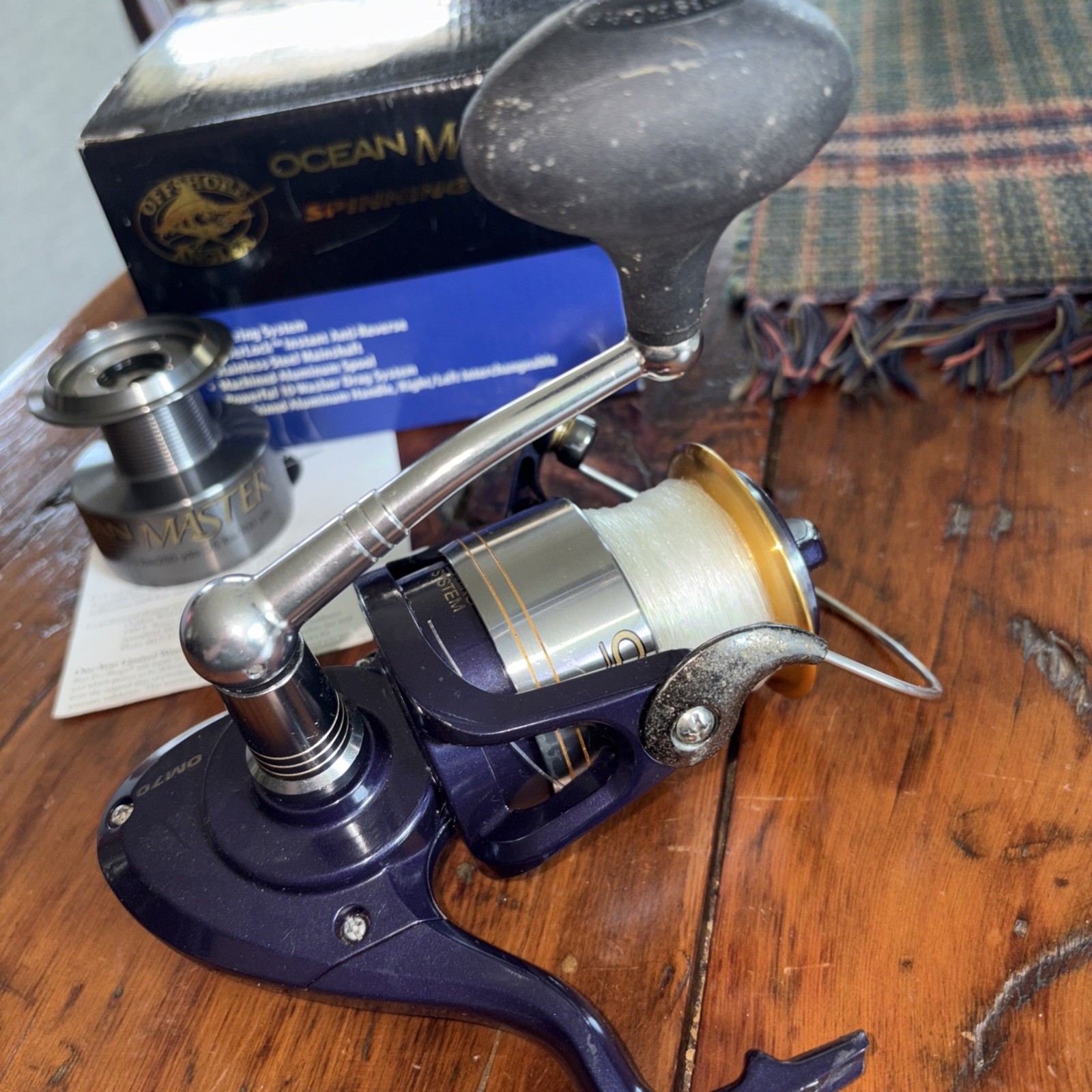 OFFSHORE ANGLER OCEAN MASTER OM70 SPINNING REEL W EXTRA SPOOL – 8 BEARING SYSTEM
