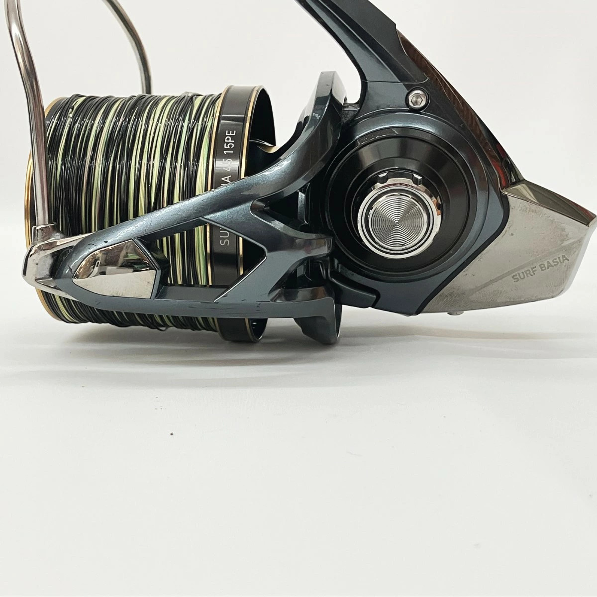 Daiwa Surf Basia 21 Spinning Reel 45mm 15PE Used C Rank with Bag & Box