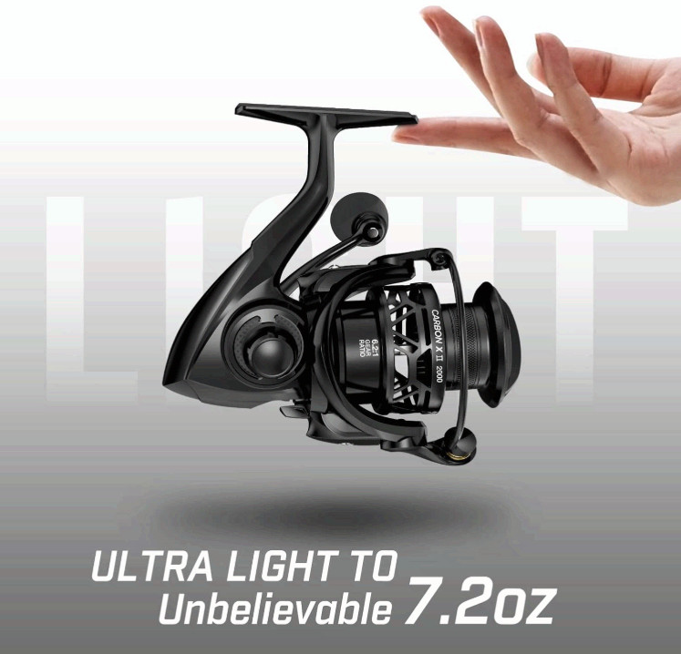 Piscifun Carbon X II Spinning Reel 22LB Drag 10+1BB Freshwater Saltwater