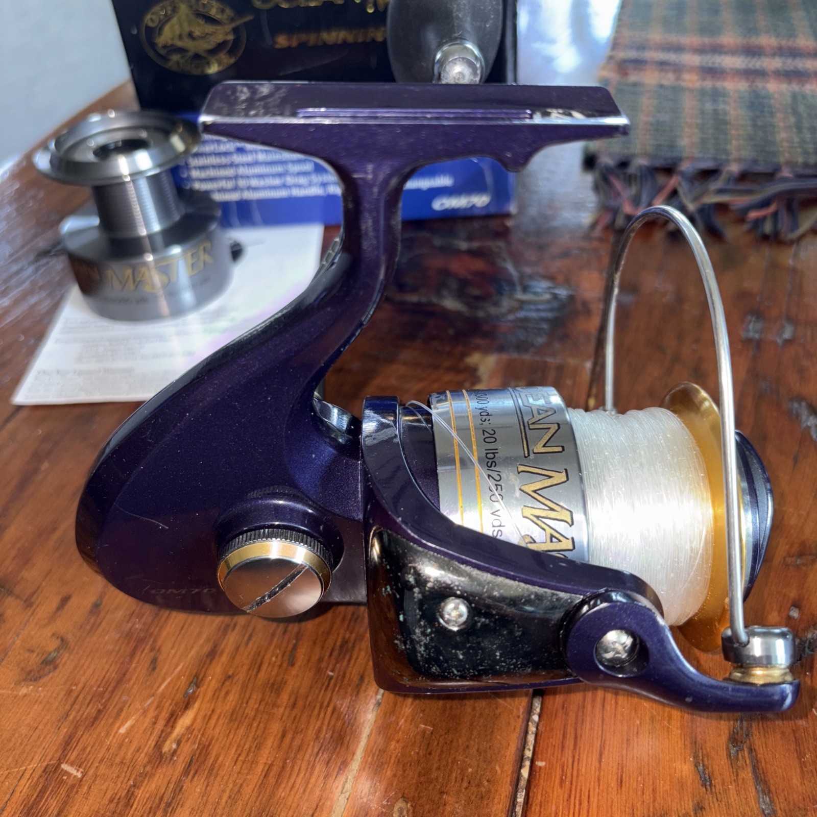 OFFSHORE ANGLER OCEAN MASTER OM70 SPINNING REEL W EXTRA SPOOL – 8 BEARING SYSTEM