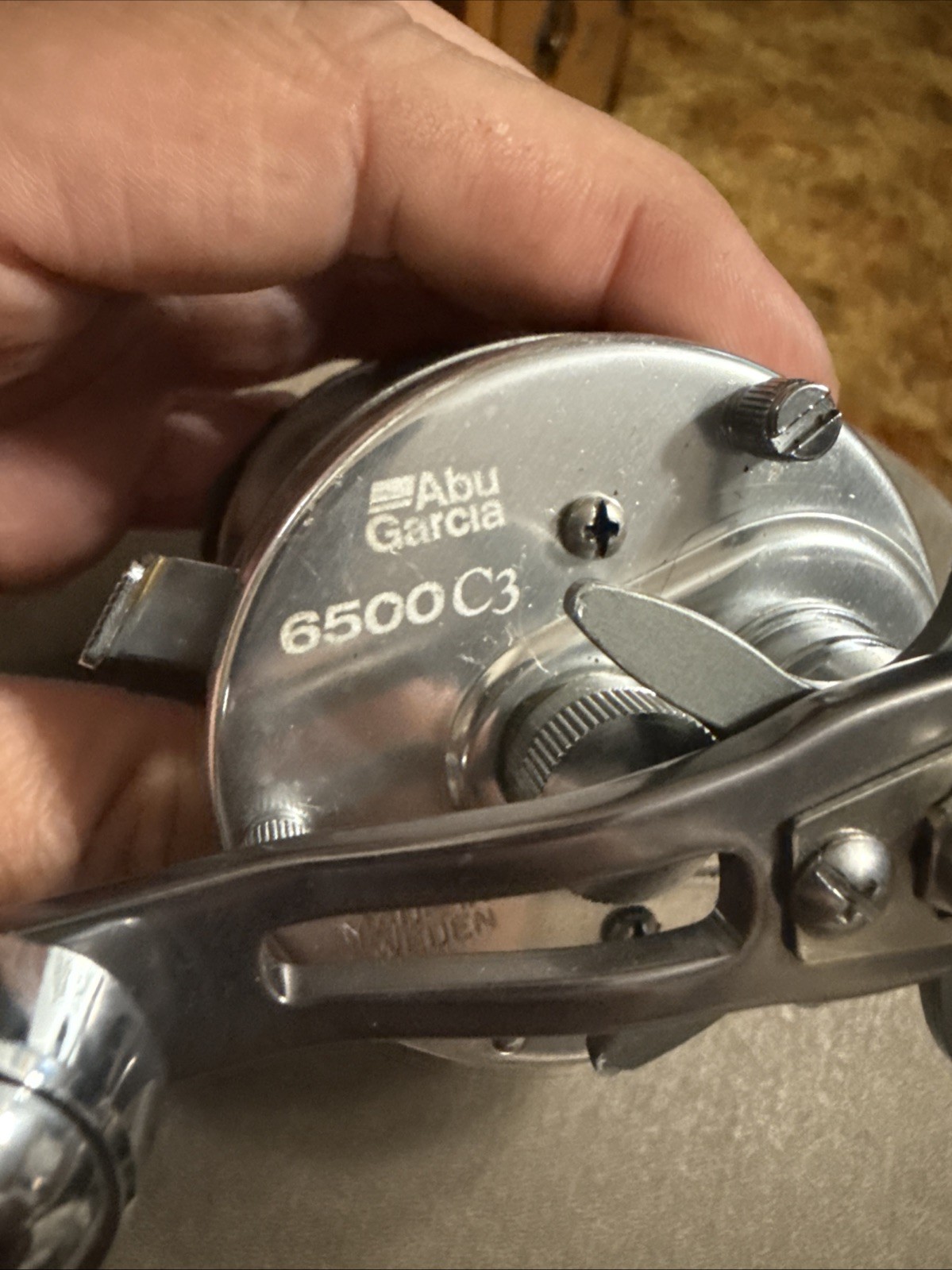 Abu Garcia Ambassadeur Round Reel C3-6500 Super Power Handle Made In Sweden