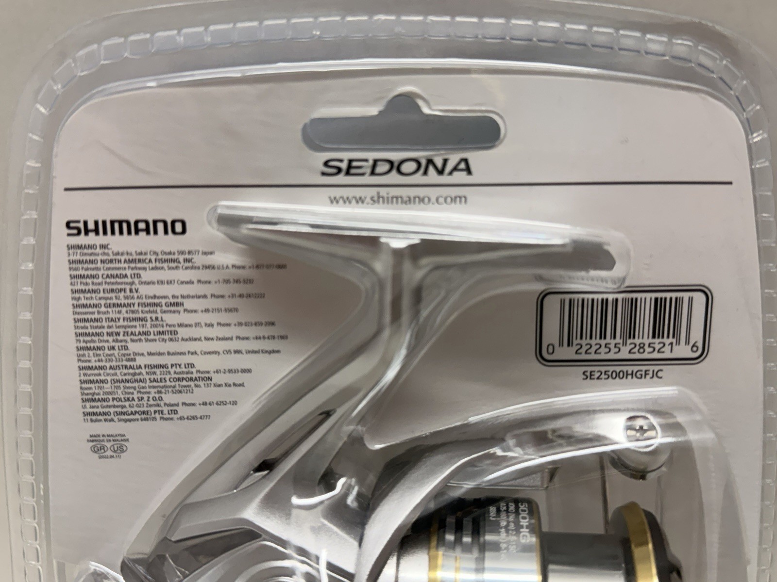 Shimano Fishing SEDONA 2500HG FJ CLAM Spinning Reels [SE2500HGFJC]