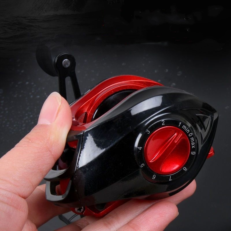 Baitcasting Fishing Reel Left /Right Fishing Reels 7.2:1 Gear Ratio Red Black