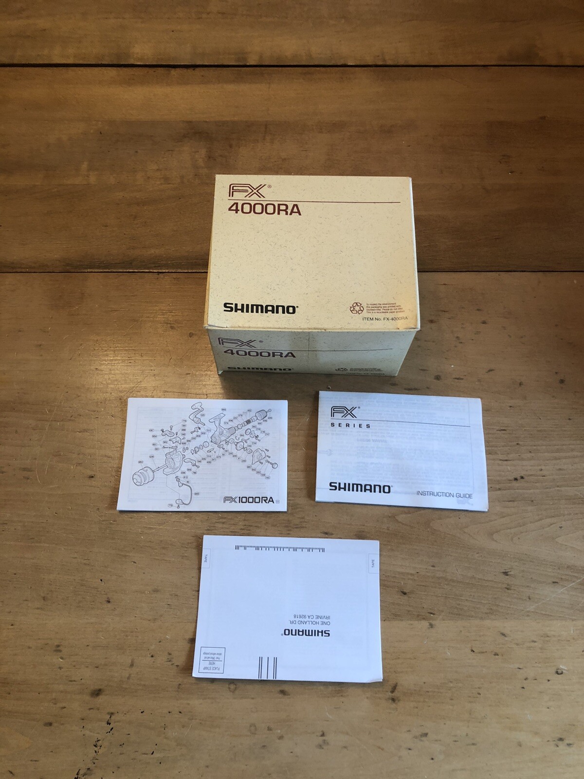 Shimano FX 4000RA Original Box and Papers, NO REEL