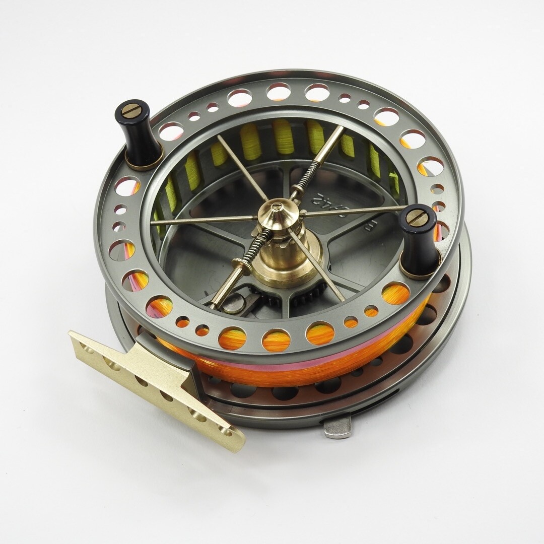 J.W. Young & Sons BJ Centerpin 2080 Fishing Reel. W/ Pouch.