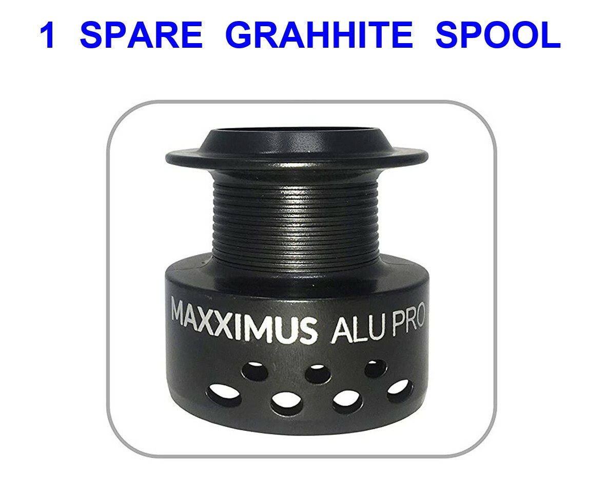 FLADEN MAXXIMUS ALU PRO SPINNING REEL+SPARE SPOOL SEA LURE GAME COARSE BASS PIKE