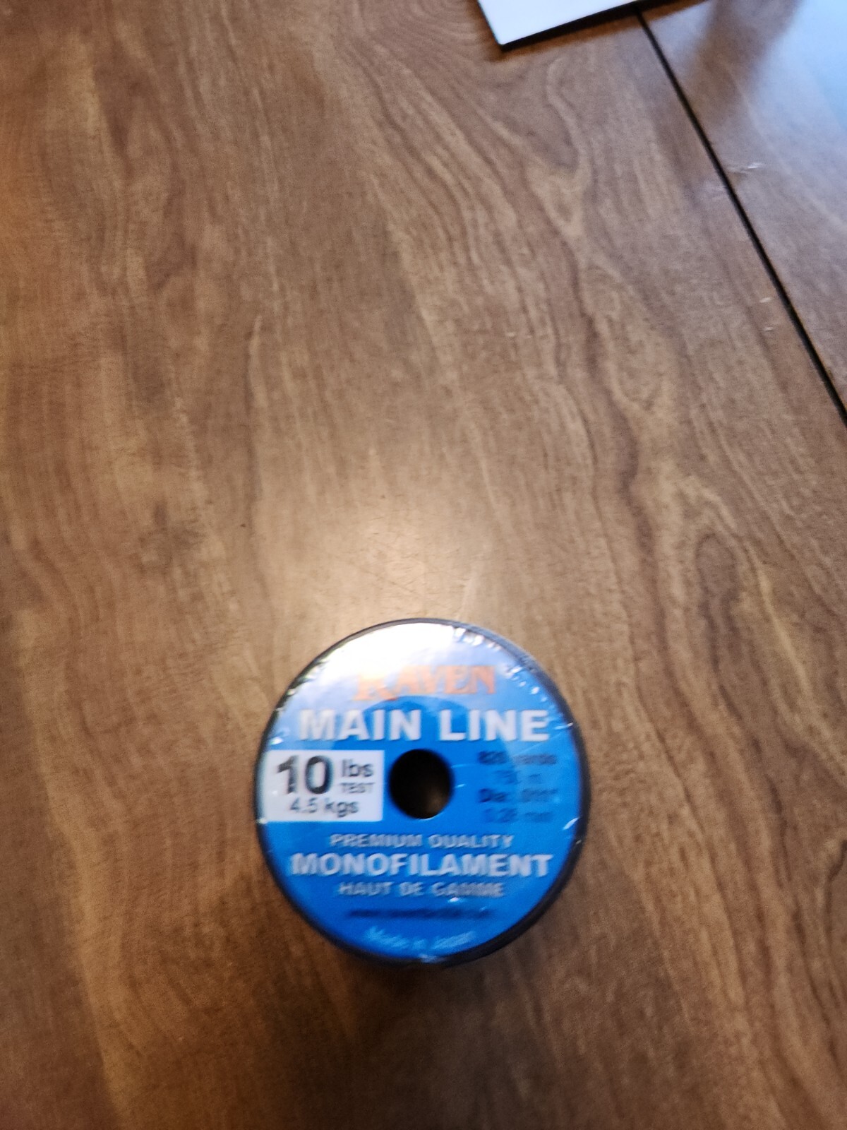 1-Raven Center Pin Float Fishing Main Line hi vis yellow 10 lbs.