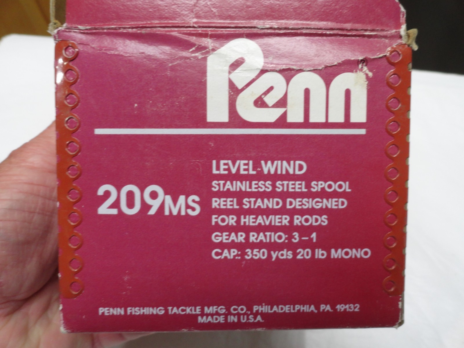 Penn 209 209MS Reel – Stainless Steel Spool Levelwind Red Maroon NOS New in Box!