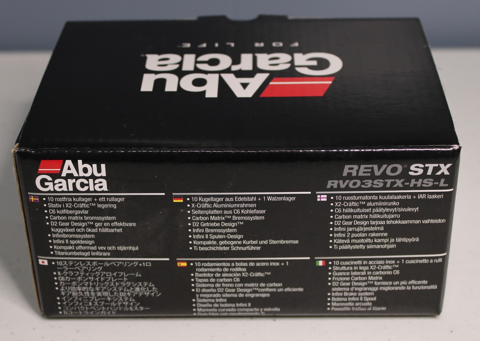 Abu Garcia Revo STX-L RVO3 7.1:1 Low Profile Baitcast Reel Left Hand 11BBs