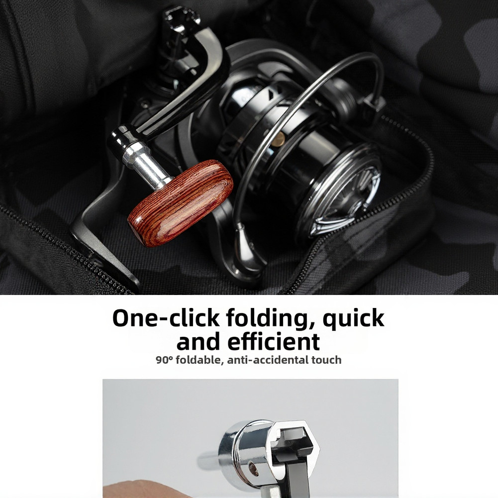 Folding Crank Handle for Fishing Reels Made of Zinc Alloy Aluminum Alloy Nylon