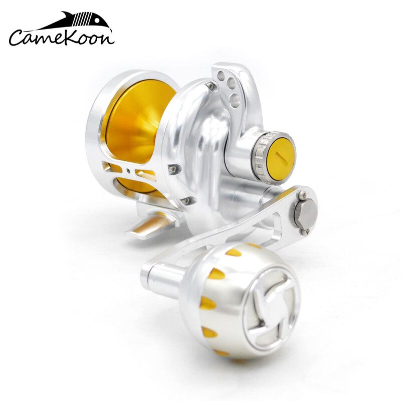 CAMEKOON Lever Drag Saltwater Fishing All Metal Powerful Big Game Offshore Reels