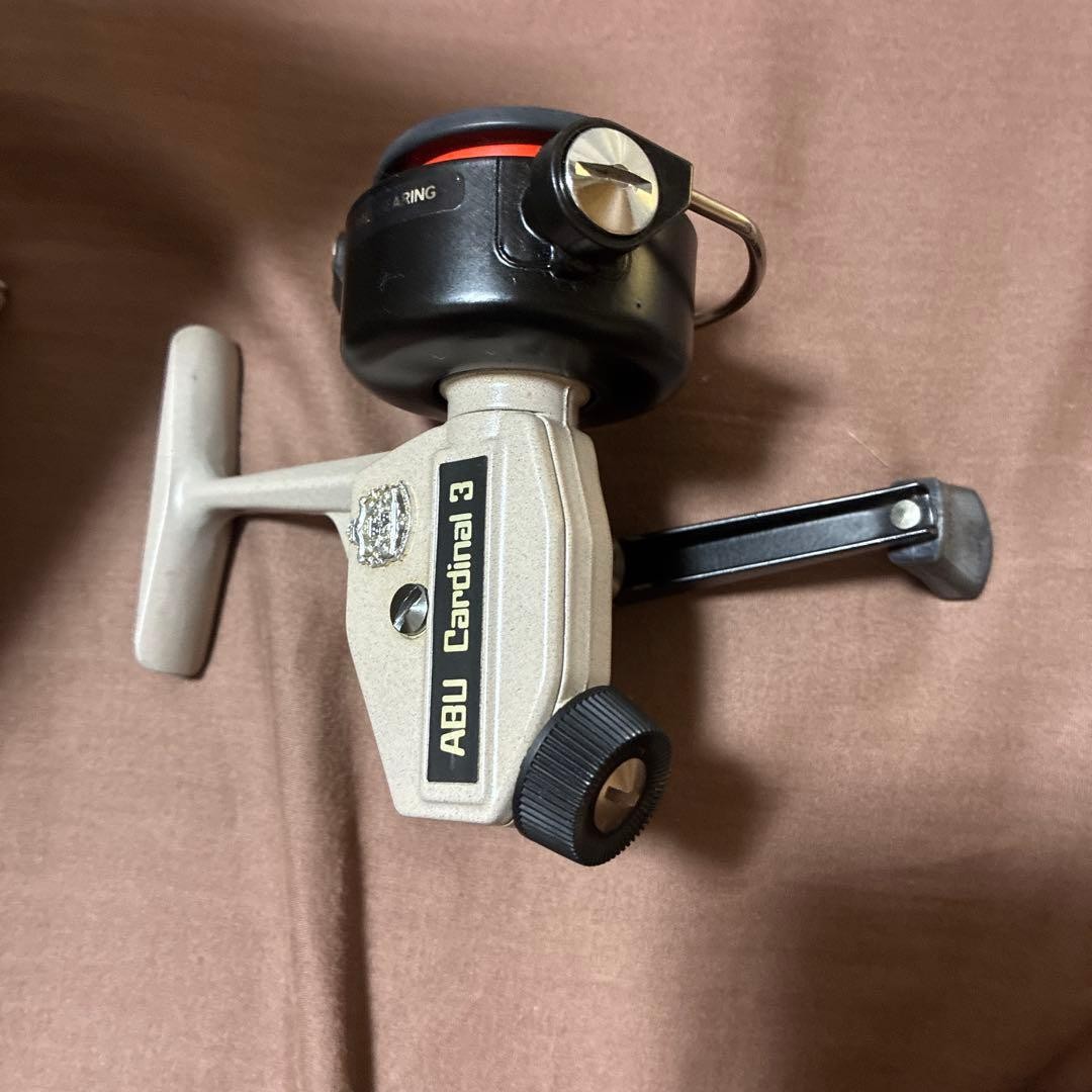 ABU Cardinal 3 Spinning Reel 1981 Vintage Beige Black Used