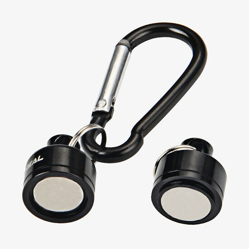 6″ Strong Dual Magnetic Carabiner Clip Key Ring 4Kg Lanyard Loop Fishing Camping