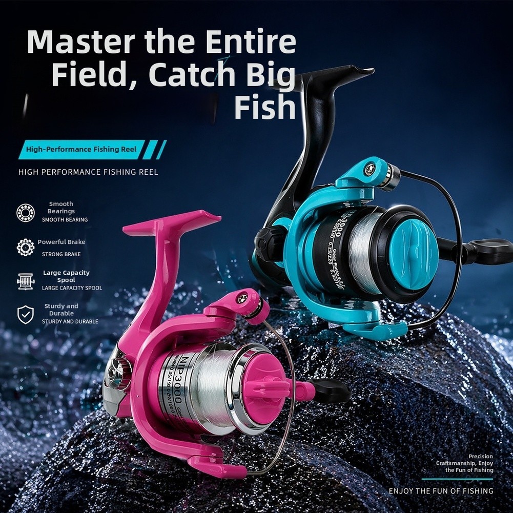 High Efficiency Reel Folding Handle Smooth Bearing Strong Brake System