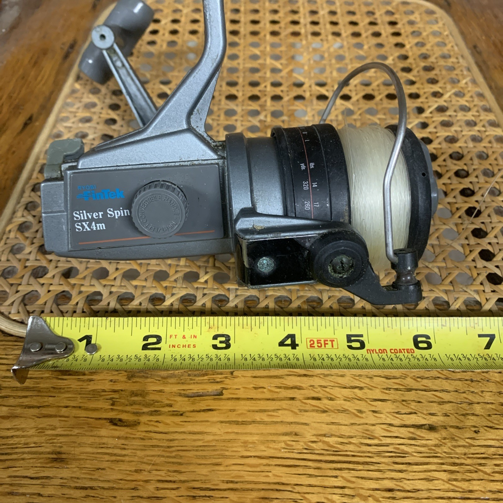 RYOBI FINTEK SILVER SPIN SX4m Spinning Reel, Vintage Fishing Tackle