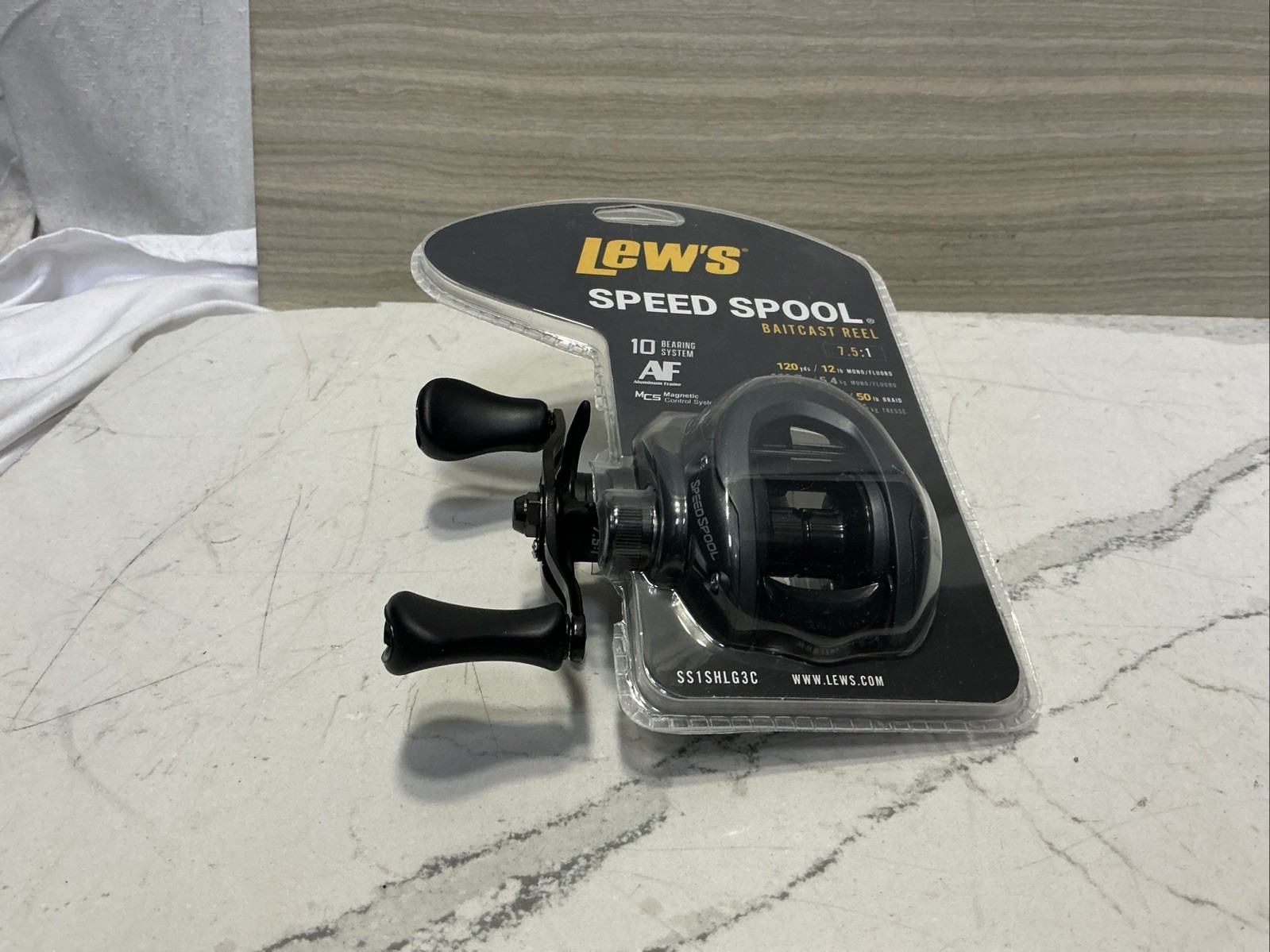 Lew’s Speed Spool SS1SHLG3C 7:5:1 Baitcast Fishing Reel Left Handed- NEW