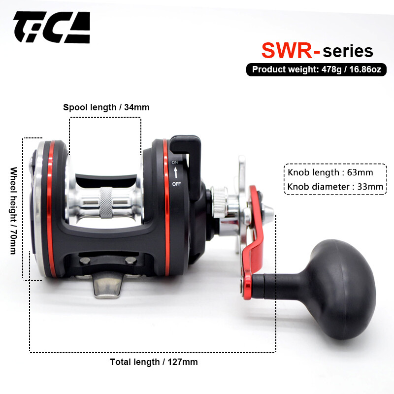 TICA SWA10 Star Drag Offshore Fishing 6.2:1 Saltwater Trolling Reel Magnet Brake