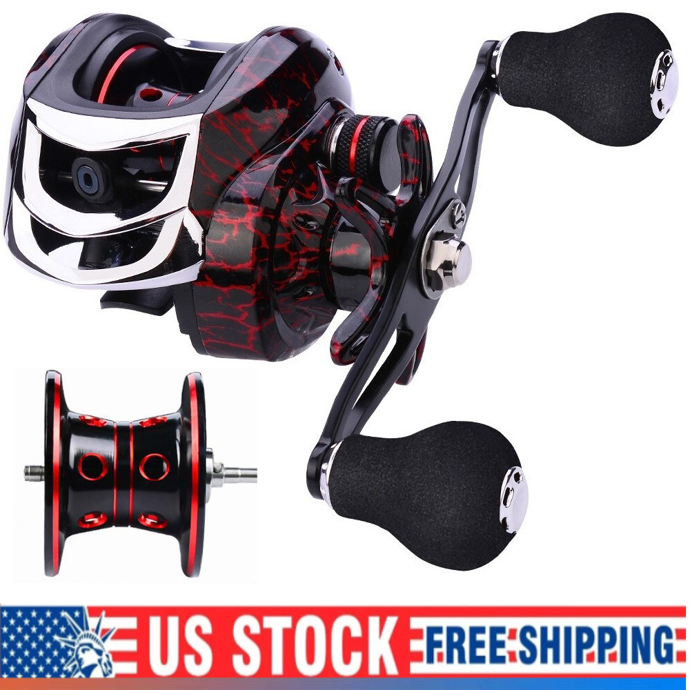 7.2:1 Gear Ratio Metal Fishing Baitcasting Reel 18+1BB Right Hand 22LB Max Drag