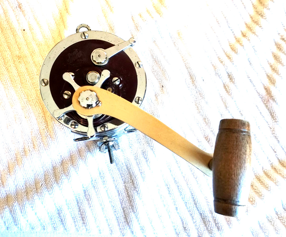 PENN SENATOR 114 H 6/0 USA, 6″ HANDLE, GREAT CONDITION SALT WATER FISHING REEL