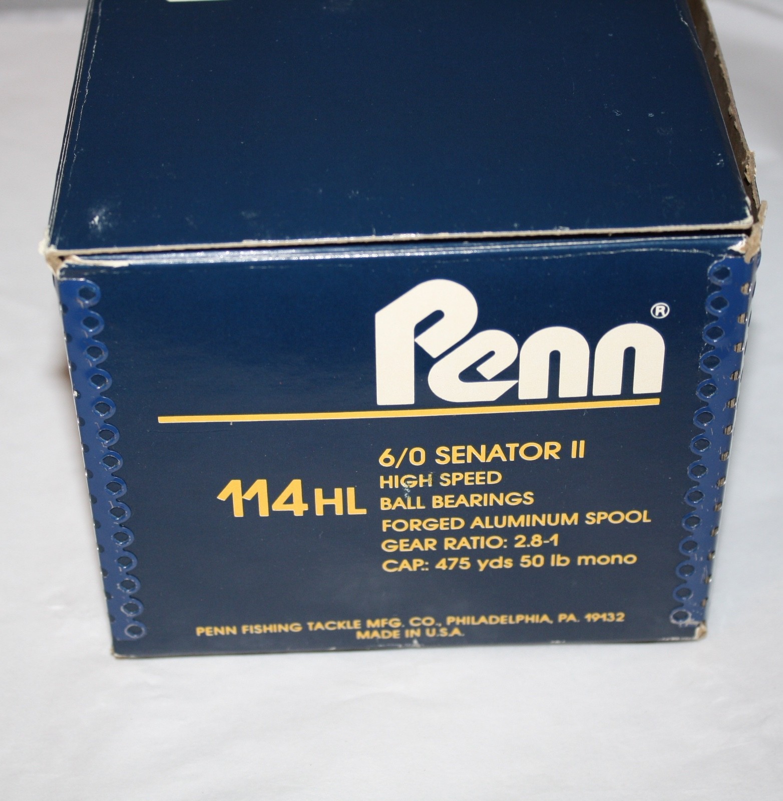 Penn 114 HL 6/0 Senator II Conventional Ocean Reel w/ Box USED ONE TIME MUST SEE