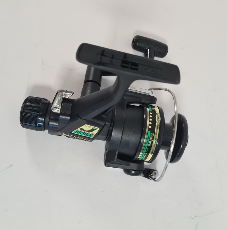 Vintage Daiwa 1350X Graphite Spinning Fishing Reel Adjustable Rear Drag