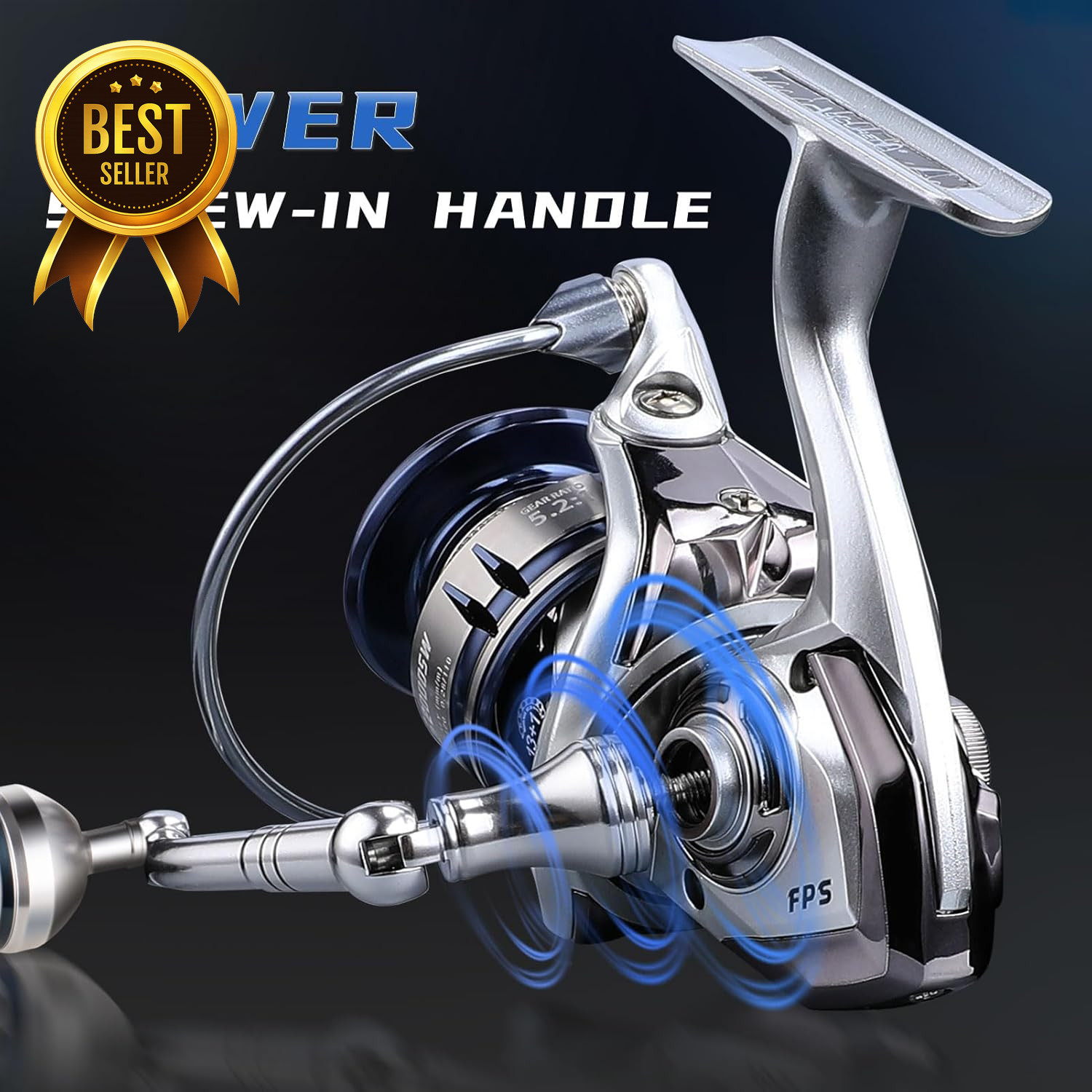 Saltwater Spinning Reel 13+1 Ball Bearings Ultra Smooth Fishing Reel with Powerf