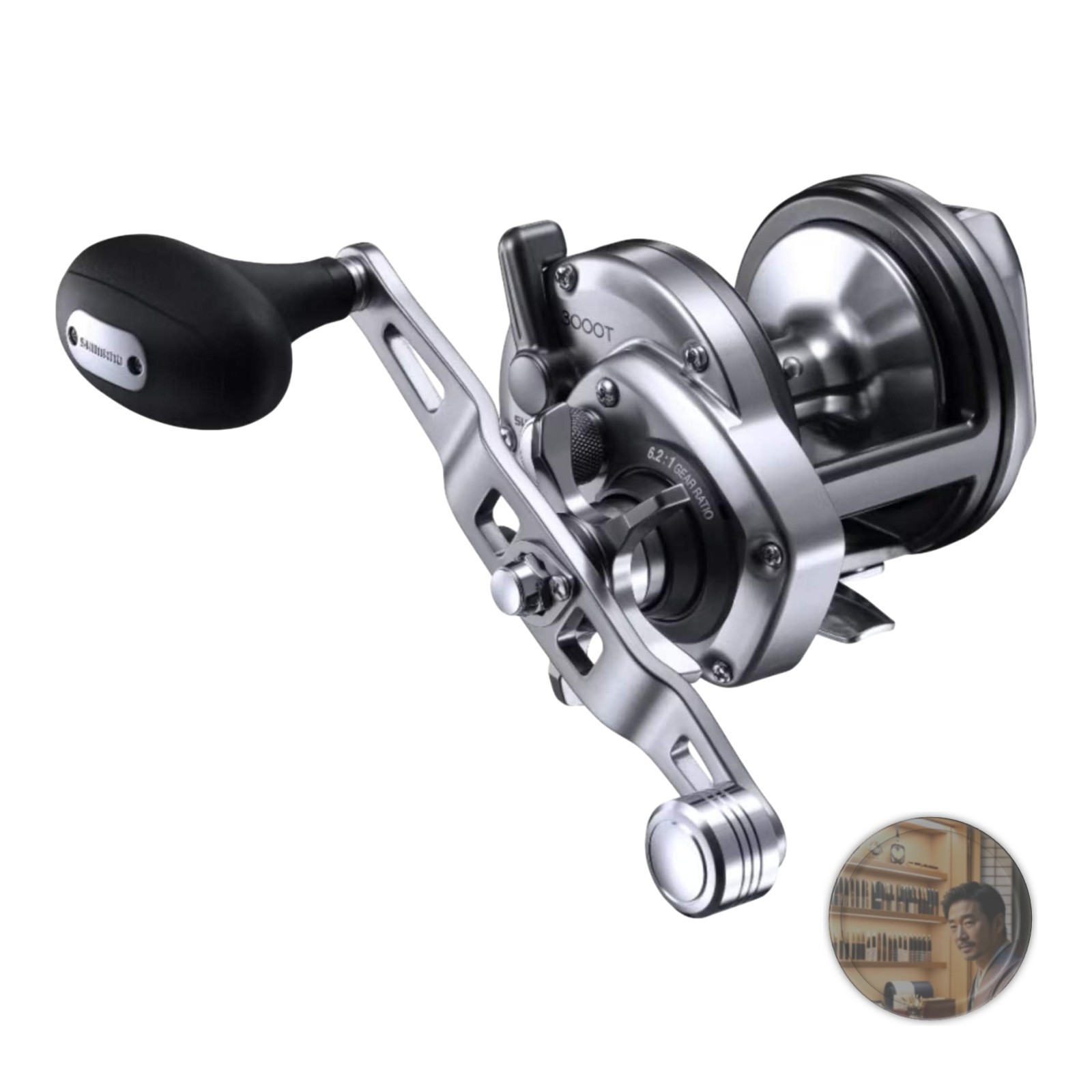 Shimano Speedmaster Ishidai 3000T Baitcasting Reel 6.2 Gear Ratio 12kg Drag