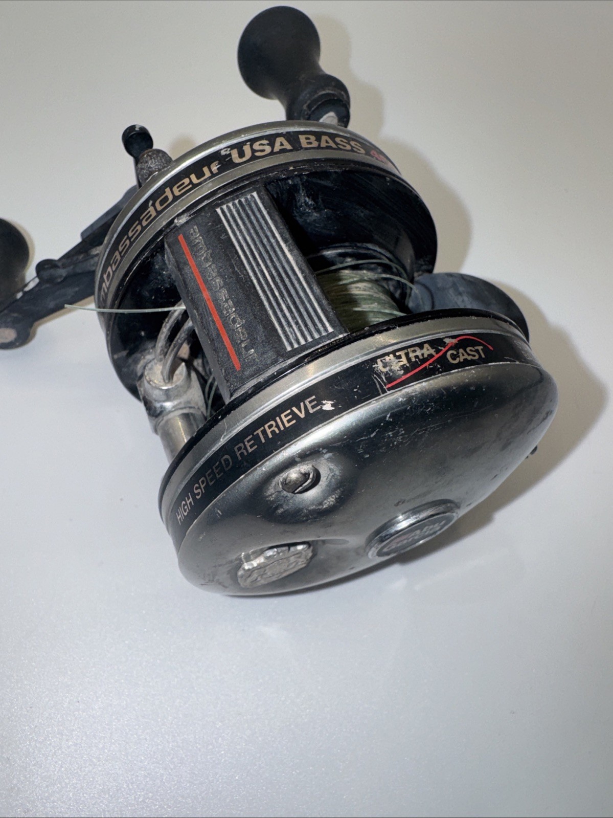 Abu Garcia Ambassadeur USA Bass 4600c Silver Reel Made in USA From Swedish Parts