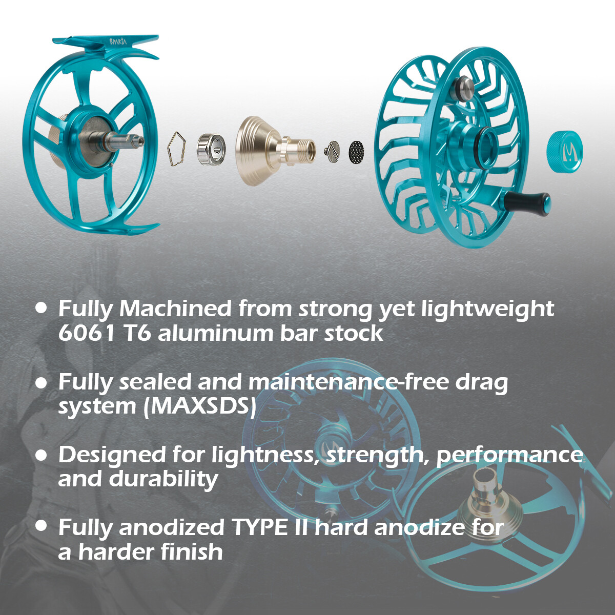 Maxcatch 3-10WT SPARTA Waterproof Fly Fishing Reel Lightweight Fully Sealed Drag