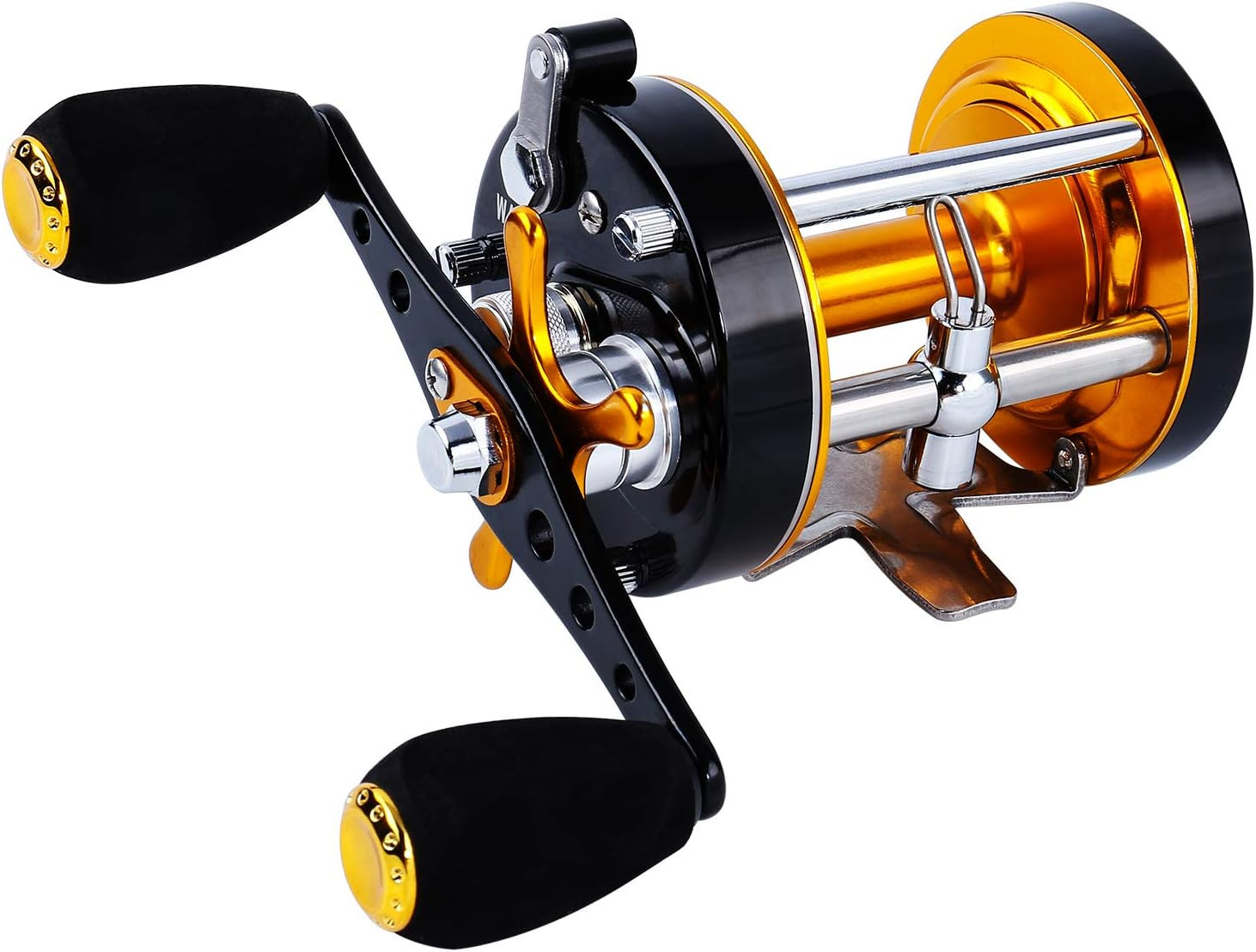 Round Baitcasting Fishing Reel Catfish Trolling Metal Body 6+1BB Drag