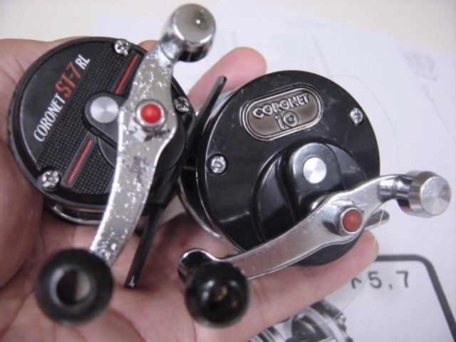 DAIWA CORONET-10 & ST-7RL Small Size Right Hand Crank Baitcasting Reels