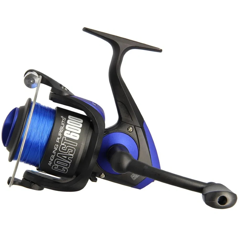 2 x Sea Fishing Reels Coast 6000 Reel Beach Shore Casting Fixed Spool 20 lb Line