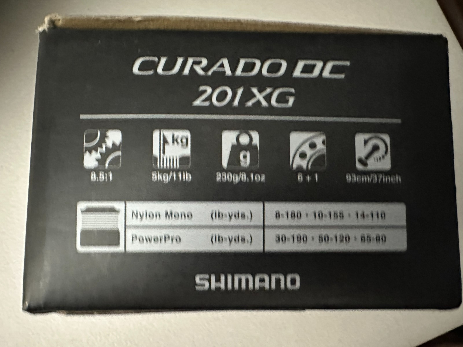 Shimano Curado DC 201XG 8.5:1 Left Hand Casting Reel CUDC201XG