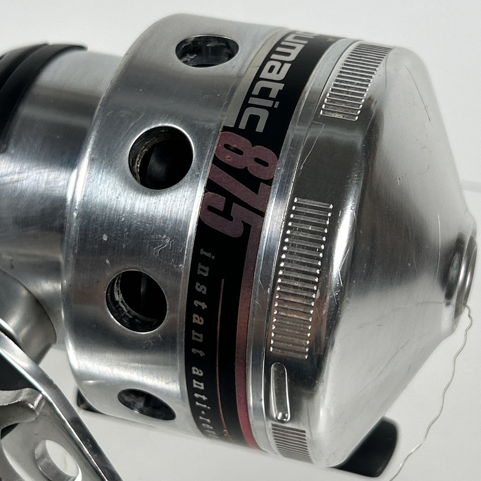 VTG Abu Garcia Abumatic 875 Spincast Reel instant anti-reverse Silver & Black