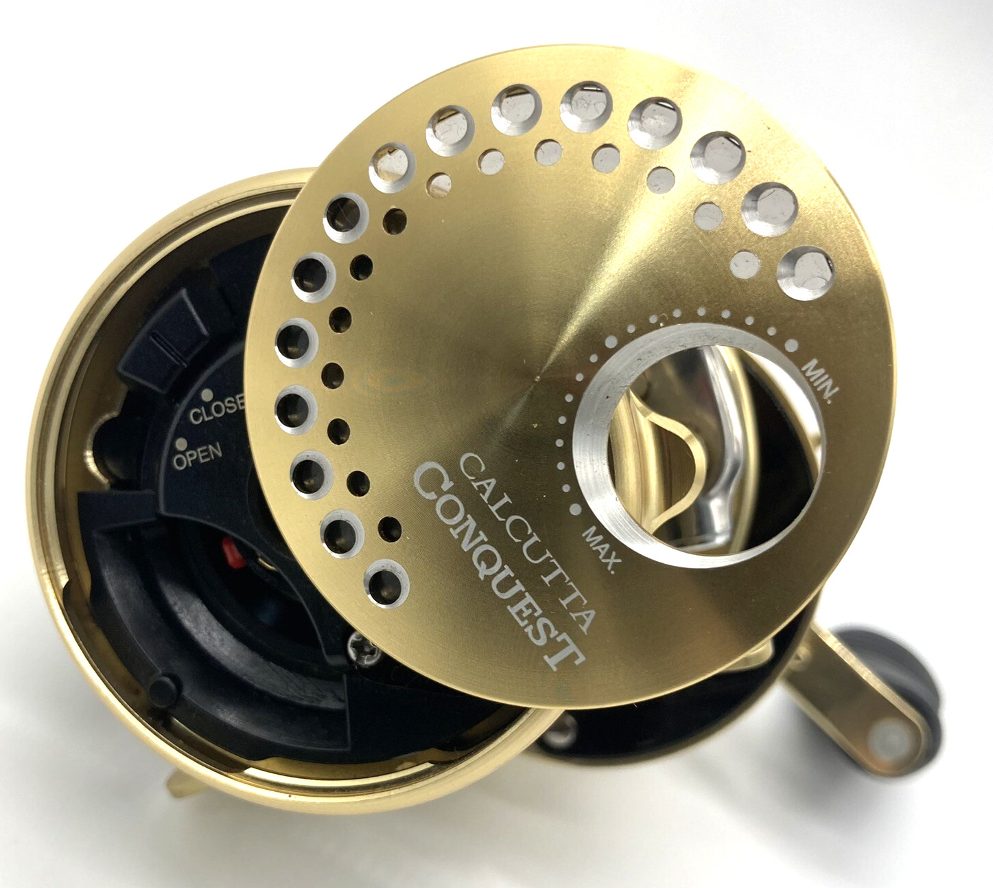 Shimano 14 CALCUTTA CONQUEST 201 Left Bait Casting Reel In Box JAPAN „Near Mint“