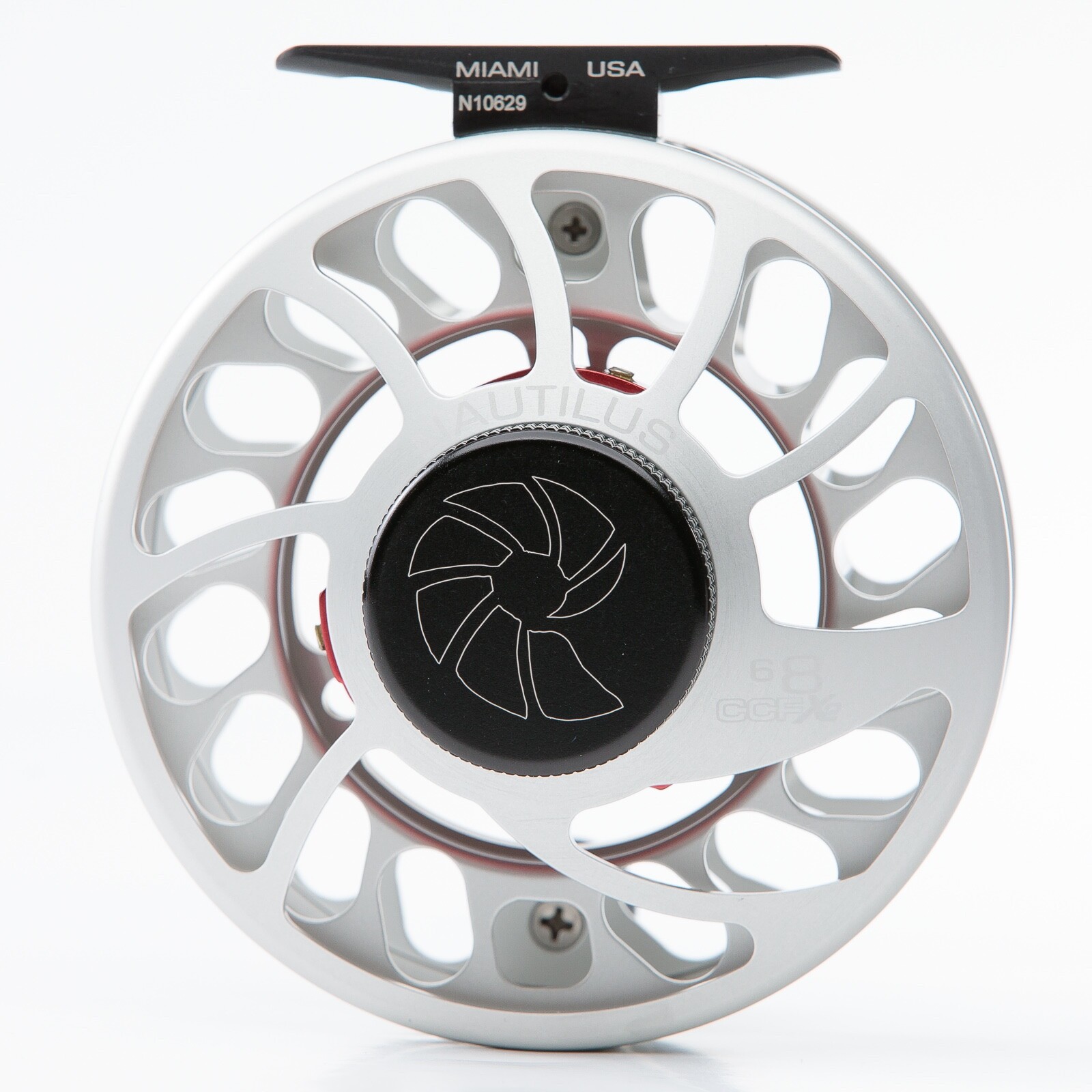 Nautilus CCF-X2 Reel – Clear/Red – Size 6/8 – FREE 2 DAY SHIPPING