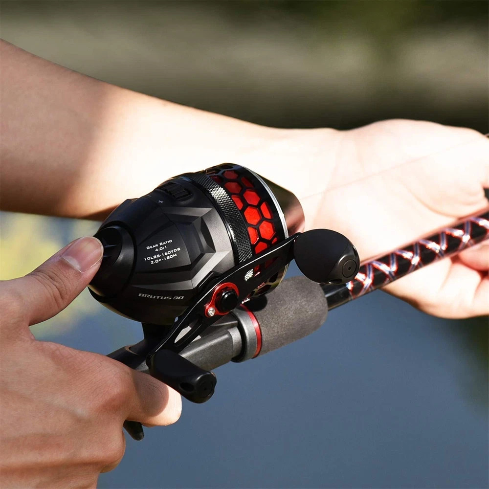 Spincast Fishing Reel – Easy Push Button Casting, 4.0:1 Gear Ratio, 5 Ball Beari