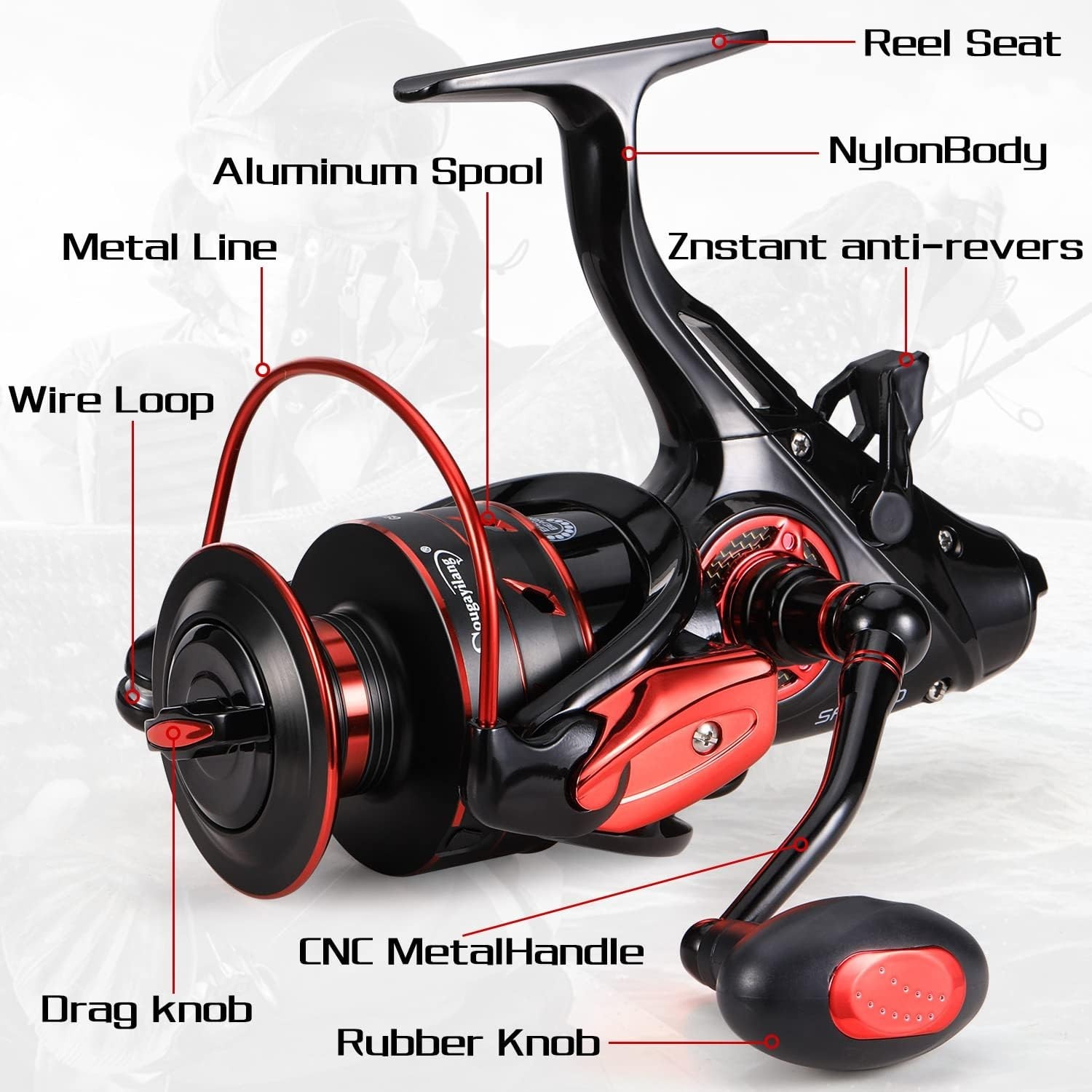Versatile Bait Feeder Fishing Reel for Freshwater & Saltwater – Size SA4000