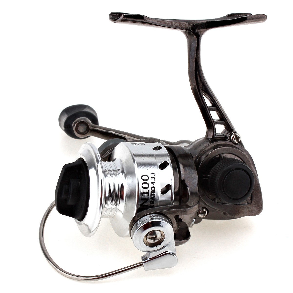 Small Metal Spinning Reel 4.3:1, Portable Fishing Tackle Featuring Coil Pocket
