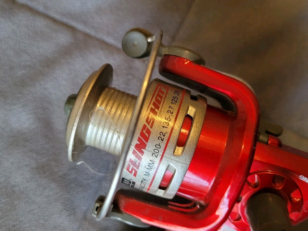 Zebco Slingshot 1 Bearing Fishing Reel Metallic Flame Red (Reel Only)