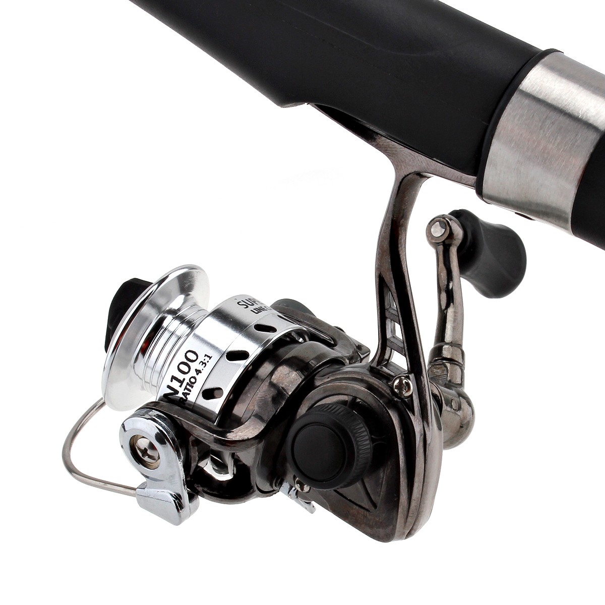 4.3:1 Gear Fishing Reel, Mini Metal Spinning Reel with Coil Pocket for Angling