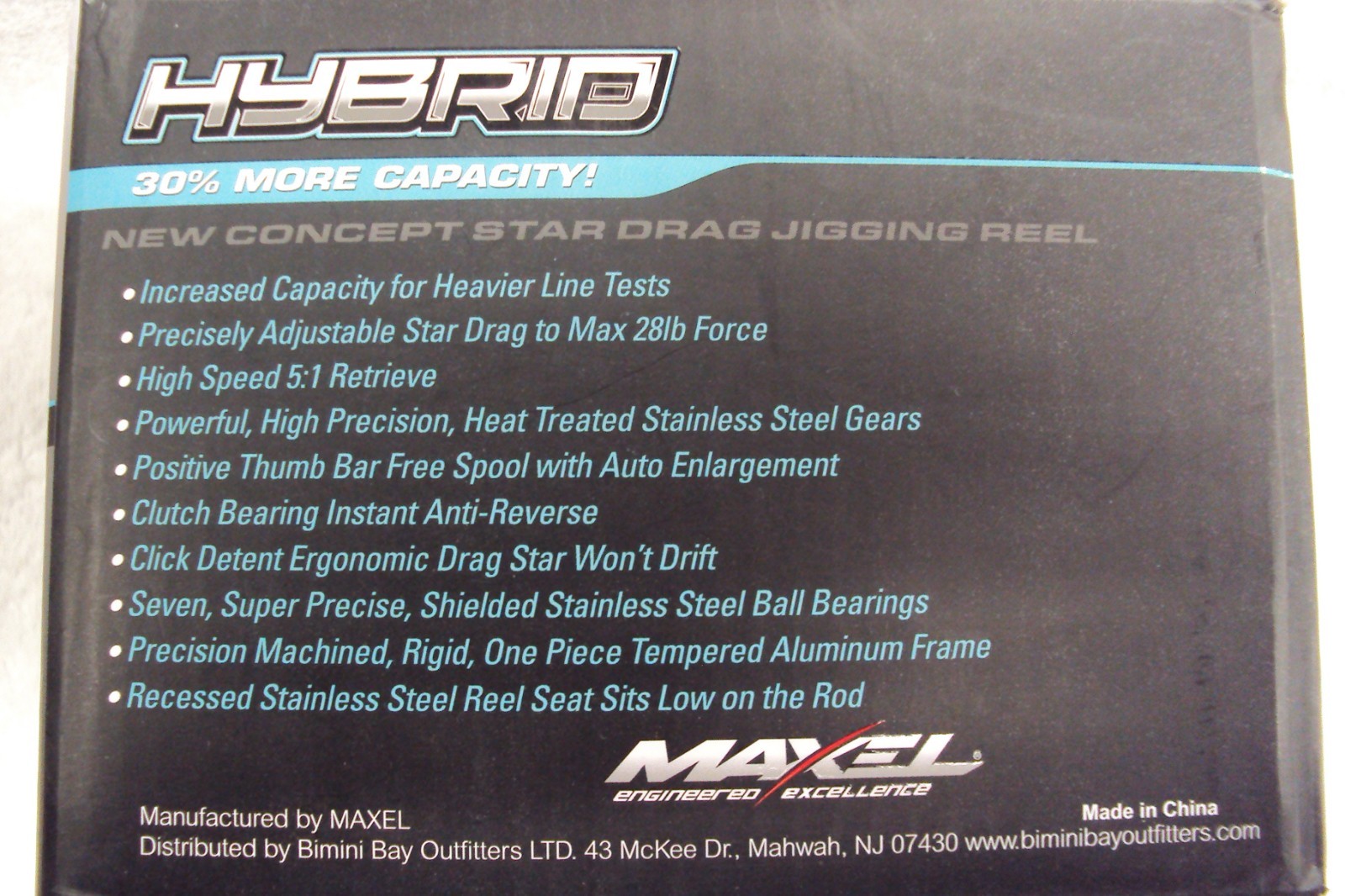MAXEL HYBRID Star Drag Jigging jig Reel HY25 BRAND NEW FREE/SAFE SHIPPING