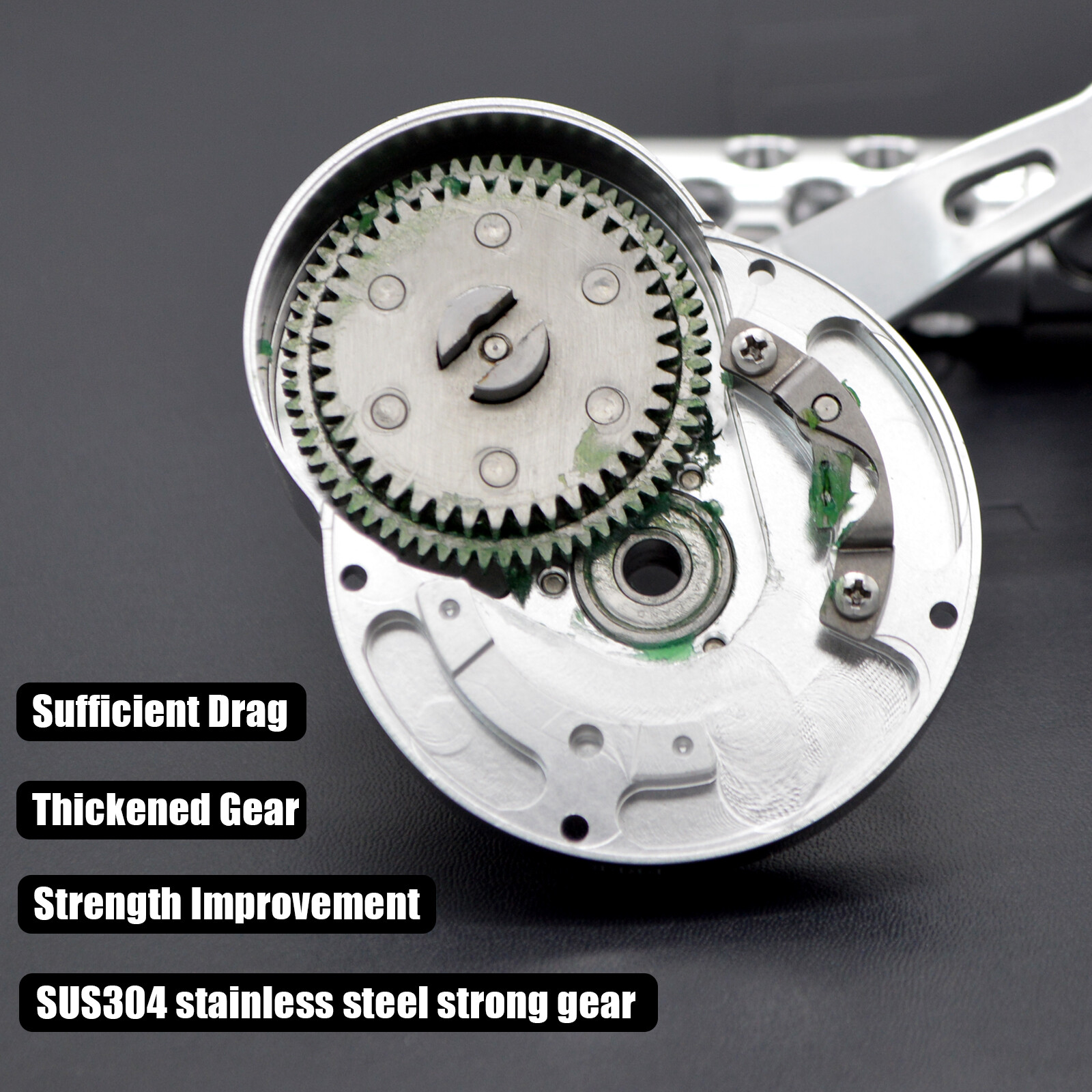 CAMEKOON Lever Drag 2-Speed Big Game Conventional Saltwater Jigging Fishing Reel