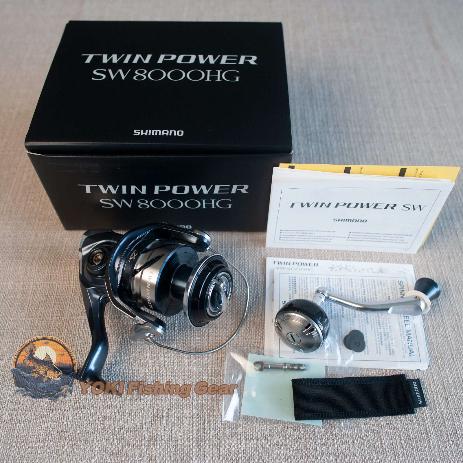 Watch our Product Video-Shimano 21 TWIN POWER SW 8000HG Spinning Reel New in Box